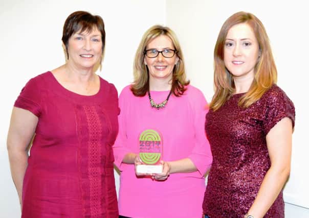 Fiona Keogh and Sabrina McKinney, Orthoptic Assistants, accepted the award at the ceremony in the City Hotel, Londonderry on behalf of the team following their nomination from Orthoptist Lisa Wallace.