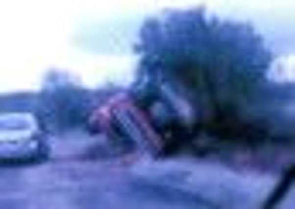 One objector to the Barr Cregg passing bays has submitted this photograph, which was taken in Summer 2014 and purports to show an overturned lorry on the Craigatoke Road.
