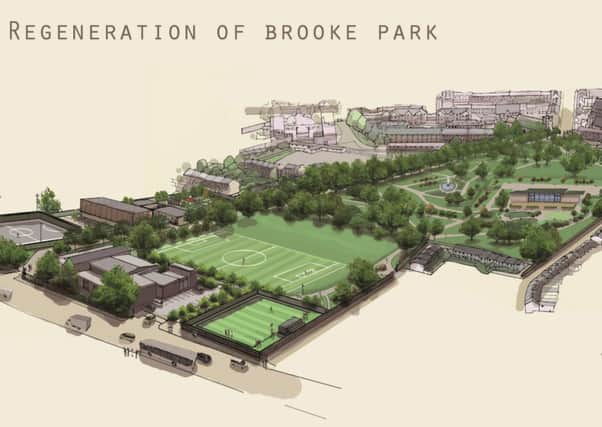 An artist's impression of how the new Brooke Park will look.