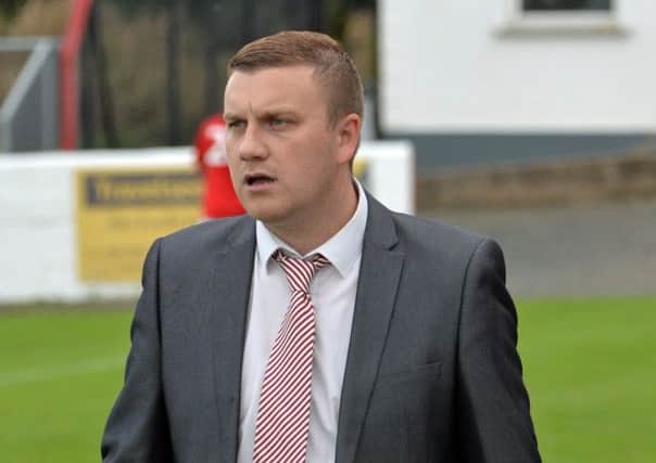 Larne FC manager, Davy McAlinden. INLT 34-027-PSB
