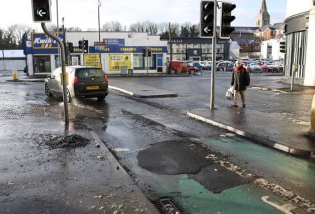 Transport NI were quick to fix the offending pothole. US1503-513cd  Picture: Cliff Donaldson