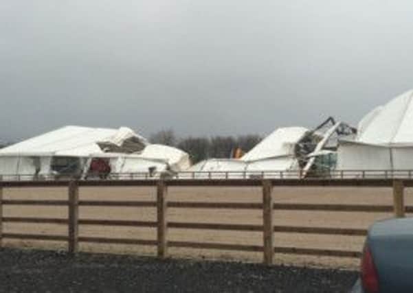 Damage to the Farm Machinery Show at Balmoral Park.