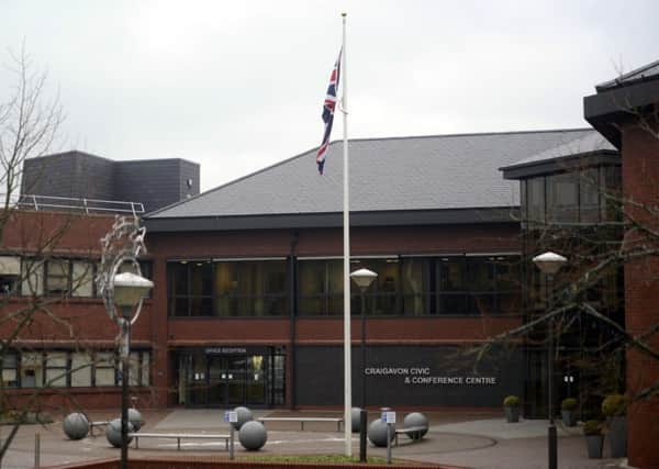 The Union flag at Craigavon Civic Centre. Pic Colm Lenaghan/Pacemaker
