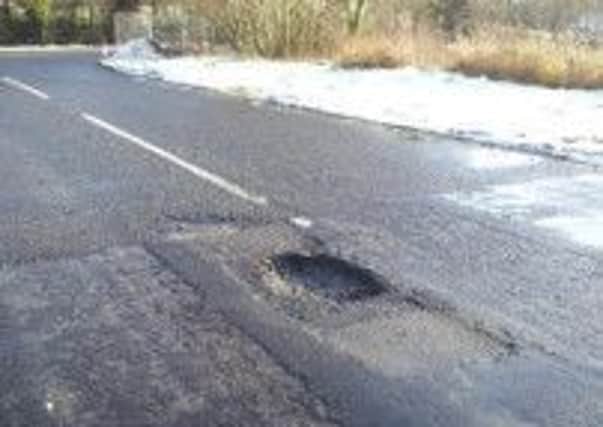 Pothole on Annagh Road, Cookstown