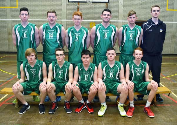 St Patrick's College U-19 basketball team with coach Michael Murray. INBT 05-814H