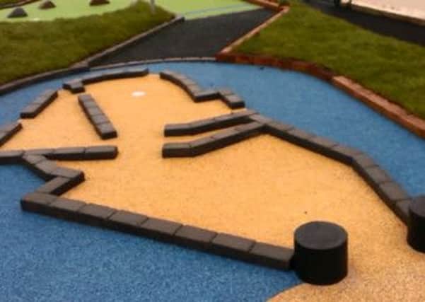 The Carrickfergus Castle section of the mini golf course.  INCT 04-729-CON
