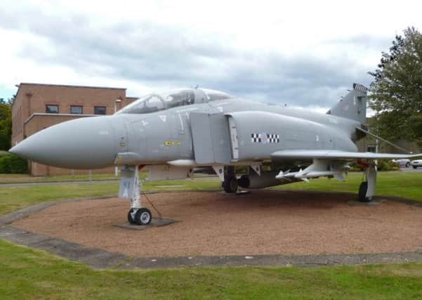 The latest addition to the collection of the Ulster Aviation Society is this Phantom FG1 fighter, seen here on gate guard display at RAF Leuchars, Scotland