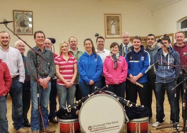 Members of the Drumlough Pipe Band