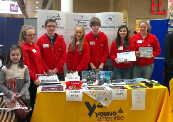 Members of Cathedral Youth Club who enjoyed huge success at the Young Enterprise Trade Fair in Foyleside Shopping centre.