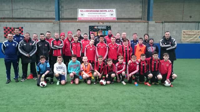 Hillsborough Boys players and coaches recently enjoyed a special coaching session organised by the Irish FA.