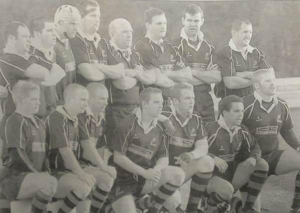 The Rainey Old Boys' team from Magherafelt pictured back in 2005 prior to the start of the Northern Bank Towns Cup game with Larne.