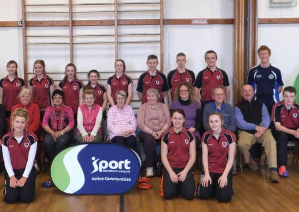 Participants in an inter-generational sports taster session in Ballymena. INLT 05-654-CON