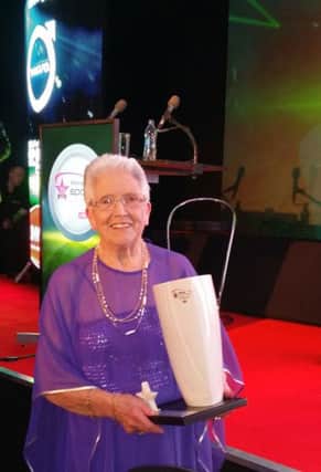Lisburn bowler, Doreen Miskelly, received major recognition for her Service to Sport when she was presented with the Paddy Patterson Award recently.