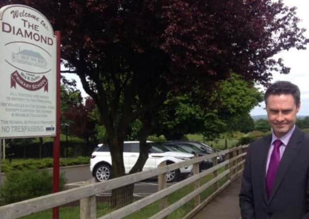 Local DUP MLA Paul Frew who has again aired concern over speeding traffic near and around the Diamond Primary School.
