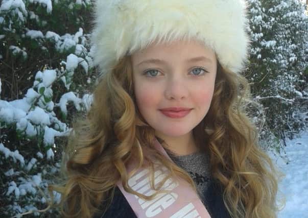 Glengormley girl Eimear Quinn, aged 12, who has won the title of Little Miss Winter Wonderland 2015 in a modelling competition.