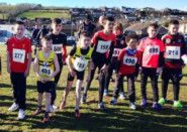 Competitors ready for the off in the junior boys' race at the East Coast AC cross country series. INLT 07-908-CON