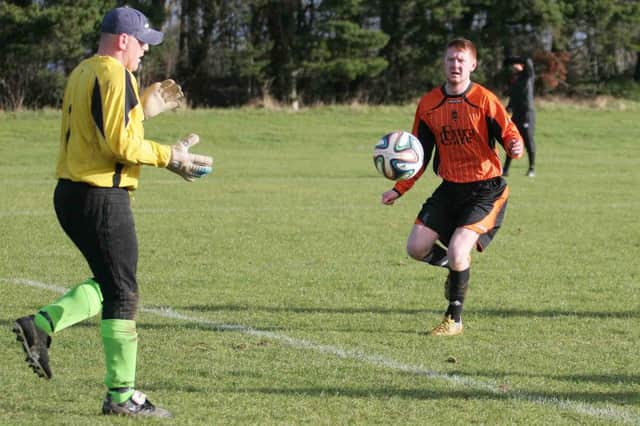 Action from West Bann Athletic's 6-2 win over Bertha's last Saturday.