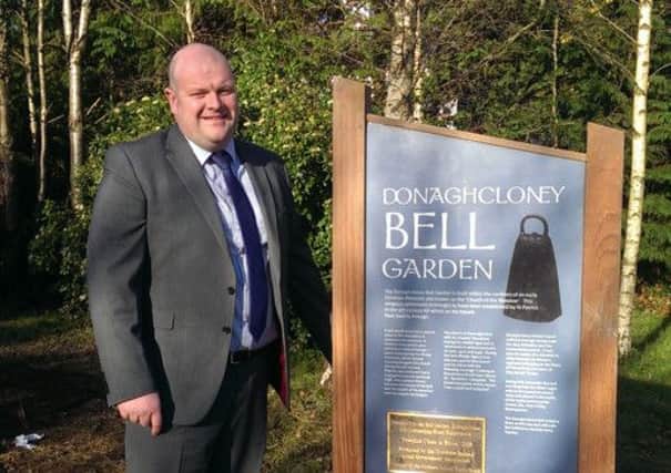 Cllr Mark Baxter at the Bell Community Garden in Donaghcloney.