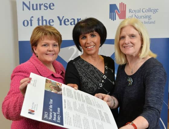 Pictured launching the RCN Northern Ireland Nurse of the Year Awards are Janice Smyth, Director of the RCN in Northern Ireland, Fiona Devlin, Chair of the RN Northern Ireland Board and Janet Davies, RCN Director of Nursing and Service Delivery.
Photo by Aaron McCracken/Harrisons