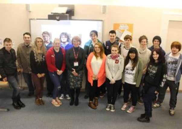 SRC Media Students along with Jane Kelly of Big Mountain Productions