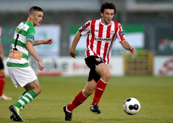 Derry City midfielder Barry McNamee is likely to be out for a few weeks after picking up an ankle injury in Tuesday night's friendly. Picture by Ryan Byrne/INPHO