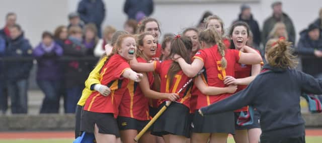 The celebrations begin at the final whistle of Wednesday's semi-final. Pic: Rowland White / Presseye