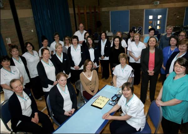 Pictured are community dental staff taking part in the training