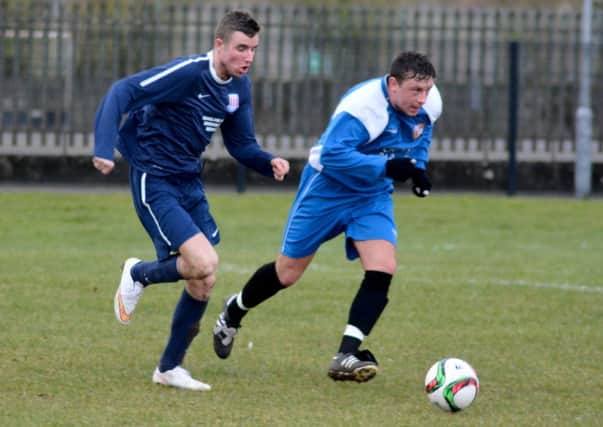 Mallusk Athletic's Gerard O'Neill on the attack in the game against 3rd Ballyclare OB.