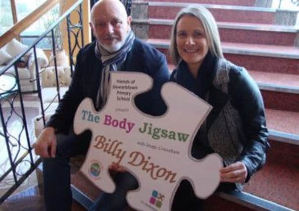 Billy Dixon with Sandra Dougherty from Friends of Stewartstown PS