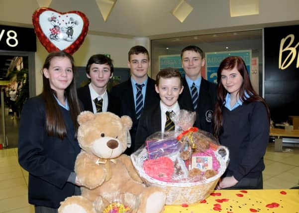 Students from Newtownabbey Community School and Monkstown Community  School at their stall INNT 08-201-AM