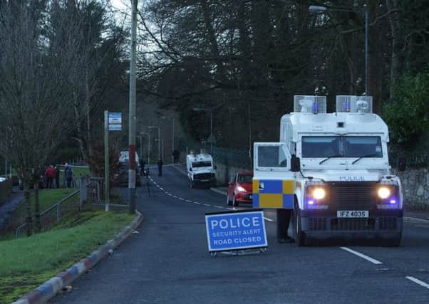 CURRYNEIRIN SECURITY ALERT. . . .The scene during yesterday evening's security alert at Curryneirin Estate. It followed a coded warning to a local newspaper. DER0715MC011 (Photo: Jim McCafferty)