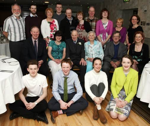 Hugh and Kathleen Barr from Aghadowey pictured celebrating their 60th Wedding Anniversary with family and friends at the Lodge Hotel on Saturday. INCR8-354PL