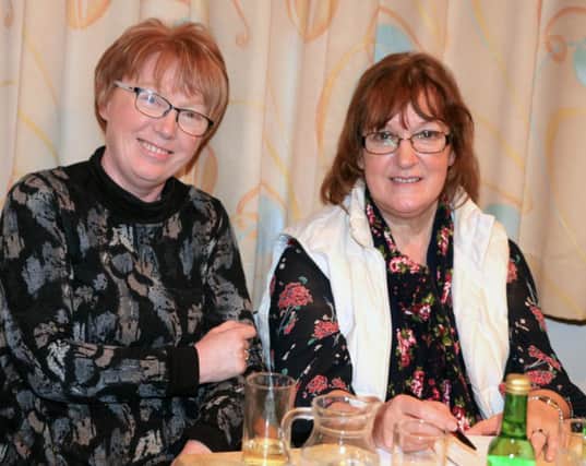 Rose Grant and a friend  at the Cushendall Golf club fundraising Table quiz on Friday evening held in the club house
