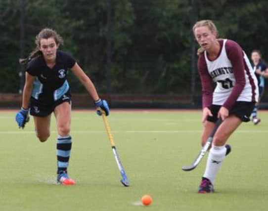 Sarah Wilson (left) was the Dame of the Game for a defensive masterclass against Banbridge on Saturday.