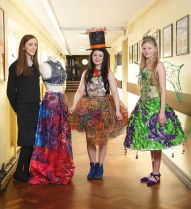 St Louis Grammar Students from Ballymena and their designs Berry Bliss, Wired-in For Sound and Forest Fairy