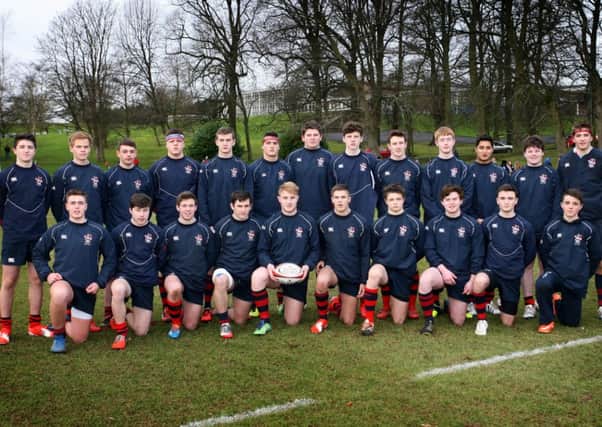 Ballymena Academy First XV, who have reached the semi-finals of the Danske Bank Subsidiary Shield. INBT07-246AC