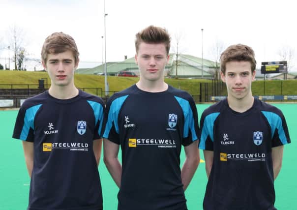 Cookstown High School pupils,  Jack Haycock, Michael Kerr and Joshua McCabe, who have progressed to the last 24 of the Irish U16 boys hockey squad. They now face a number of training sessions in Dublin to prepare them for a series against Scotland and a 6 team European tournament in the Netherlands.