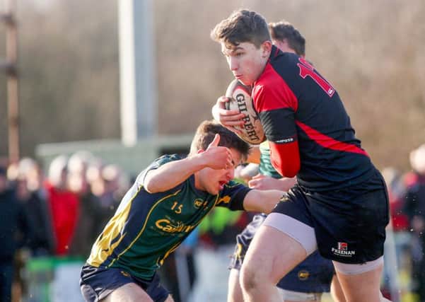 Presseye Sport - © Kevin Scott / Presseye

Saturday 24th January 2015 - Dankse Bank School Cup - Down High School v Rainey Endowed 

Pictured is Down High School's Joseph Bingham and Rainey Endowed's Rory Nicholl in action during the game.

Picture - Kevin Scott / Presseye