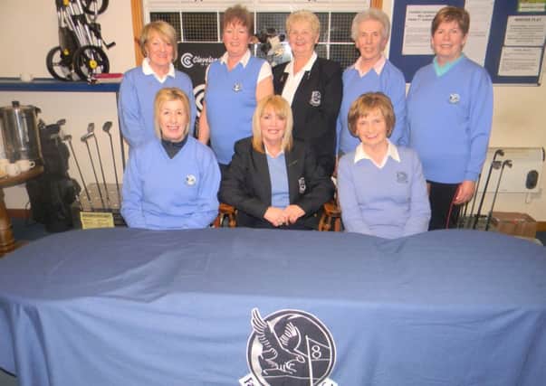 Pictured after the Faughan Valley Ladies AGM are front row left to right Jackie McNulty, vice captain and competition secretary; Celine McIvor, Lady captain and Evelyn Smith secretary. Back row left to rightL Ann McGoldrick, assistant competition; Kathleen Cooke, PRO; Marion Sayers, Past Captain; Rosemary O'Donnell, Treasure and Catherine O'Neil Handicap secretary.