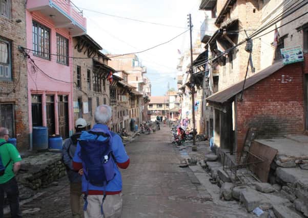 Walking through the streets of Nepal.