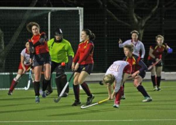 Ballyclare defend this Victorians attack in the local side's 2-0 win at Foundry Lane on Friday evening. INLT 10-902-CON
