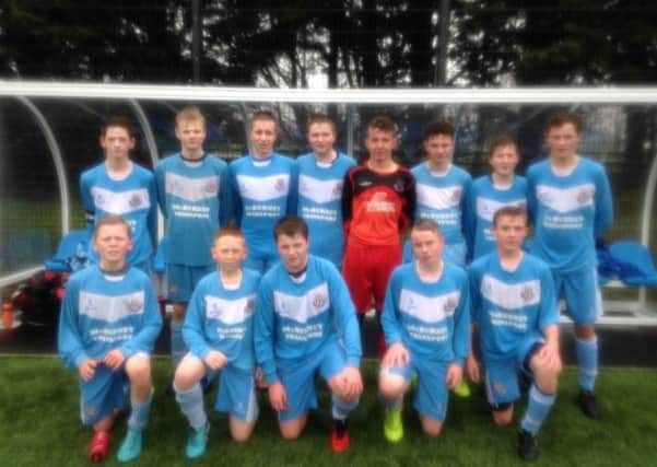 Ballymena United under 15's who defeated Bertie Peacocks on Saturday.