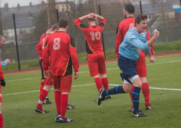 Hill Street celebrate one of their six goals.
