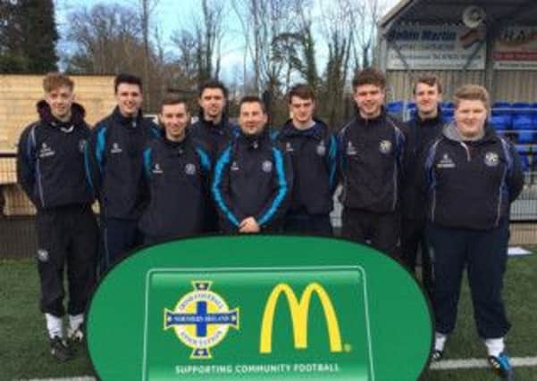 Cookstown Youth FC coaches who completed their IFA Level One coaching badge at the weekend
