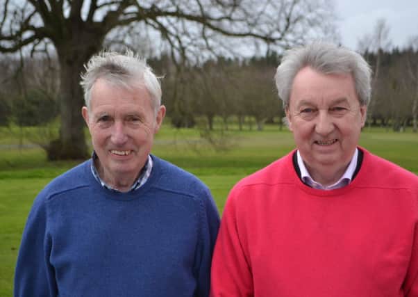 Jimmy and Raymond Lockhart about to tee off at Lisburn.