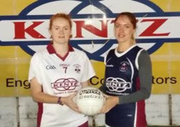 Angela Monaghan, left, will represent the Middle East's GAA team alongside Fermanagh's Claire Maguire