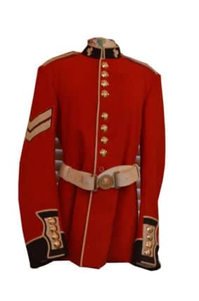 An Irish Guards uniform.