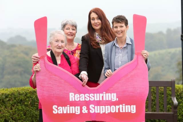 Action Cancer breast cancer Ambassadors; Dorothy McAlinden, Catherine Abernethy, Mary Allen and Fionnuala Oâ¬"Neill are encouraging women aged 40-49 and 70 plus to book a breast screening appointment with Action Cancer. Call 028 9080 3344 or book online at www.actioncancer.org