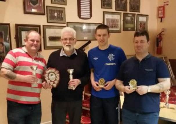 Darts competition: Andrew Deans, Donna Wray; darts runners up, William Jamieson; City Grand Lay Chaplain, Craig Mooney and Allister Gault, winners.
