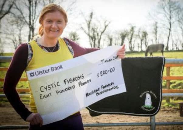 Sandra Mayne is running three marathons in Belfast, London and Derry to raise money for Cystic Fibrosis Trust